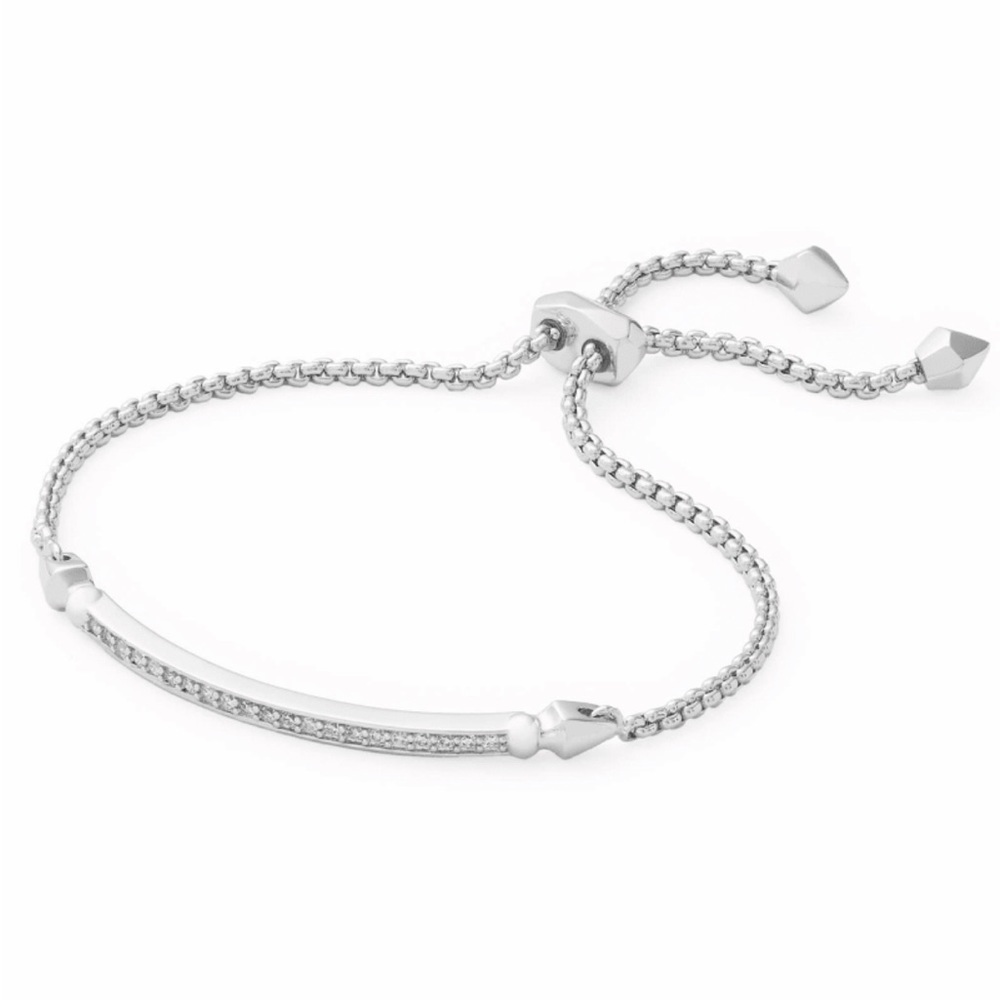 Kendra Scott Ott Adjustable Chain Bracelet in Silver NWT